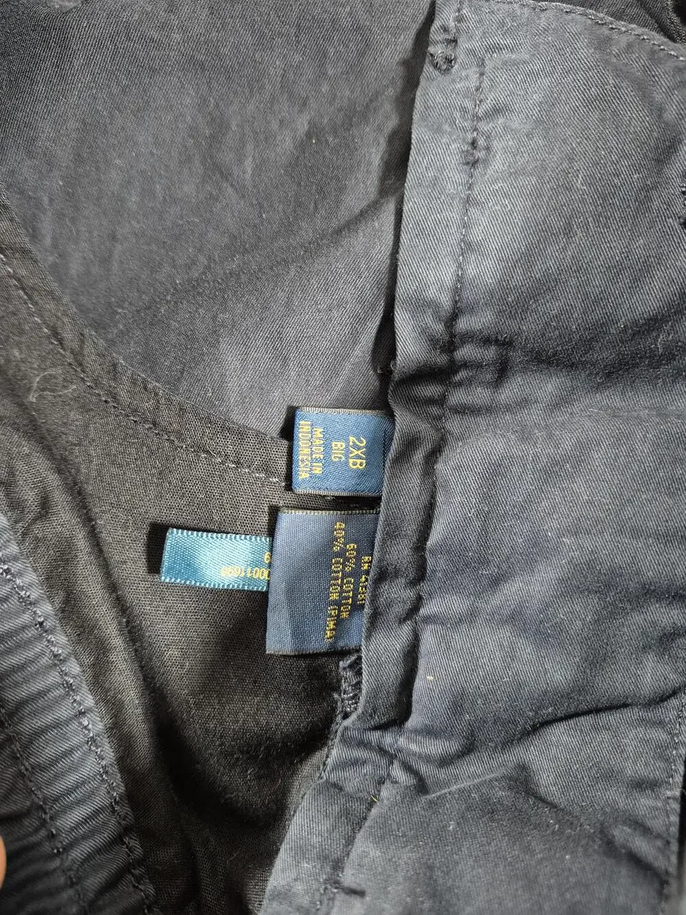 Polo Ralph Lauren Shorts Men's 2XB Blue Chino 9in Inseam Elastic Drawstring